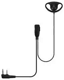 11DCH1040K1 – Kenwood 2-Pin D-Shape Earpiece with In-Line MIC & PTT