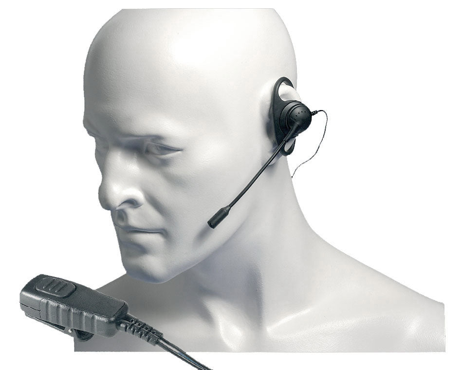 EA19/950 – ‘D‘ Shaped Earpiece with Boom Microphone & In-Line PTT