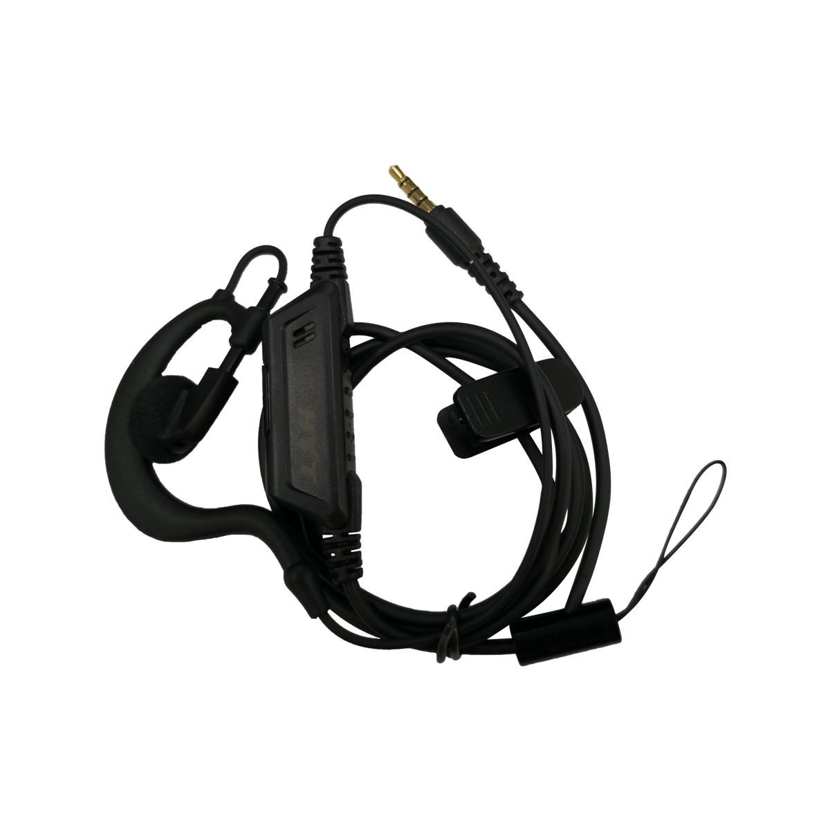 EHS24 – C-style earpiece with inline PTT (black)