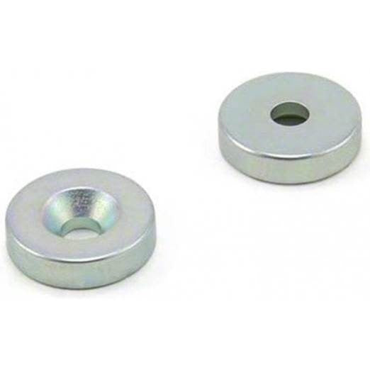 F205N-ZN-2 – Zinc plated neodymium magnets (for magnetic mounts) – NORTH. Pack of 2