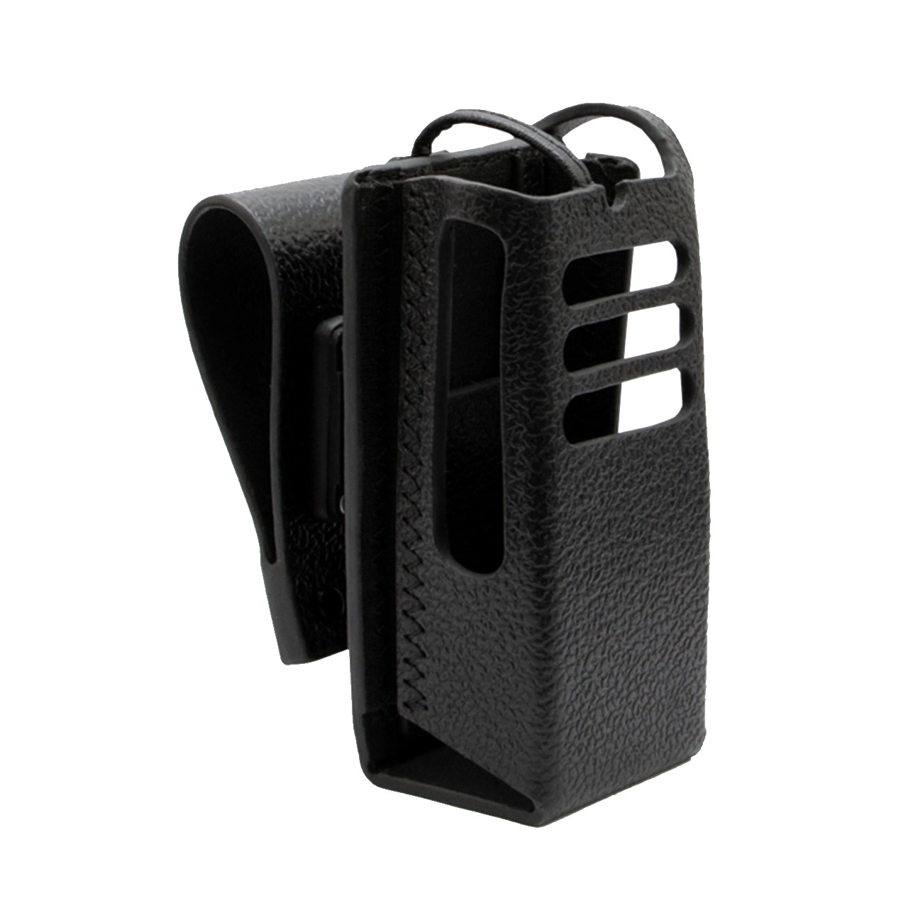 PMLN8665A – Motorola Solutions Hard Leather Carry Case with 3 Inch Swivel Belt Loop for R5 NKP