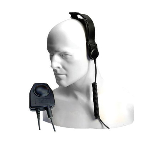 CXR5/450 – Bone Conductive Skull Microphone with Large In-Line PTT