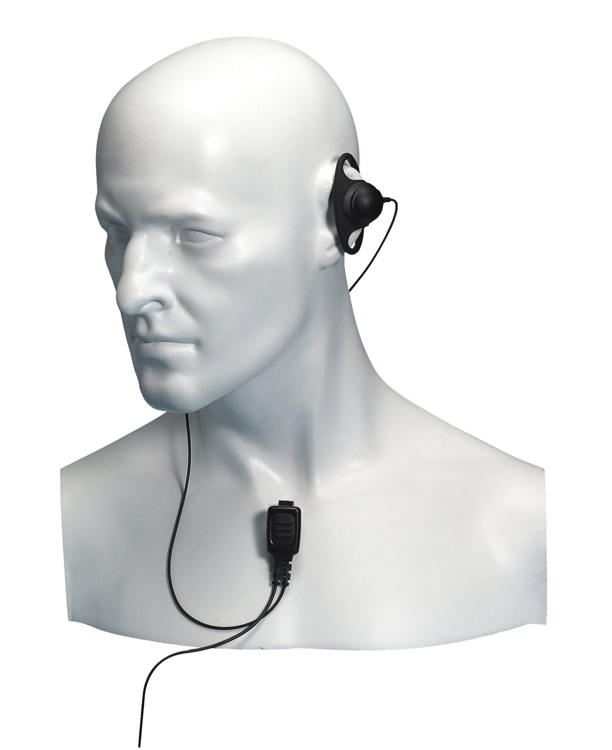 EA12/750 – ‘D‘ Shaped Earpiece with Tie Clip Microphone / PTT