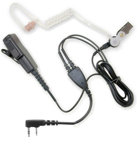 Acoustic tube earpiece with ptt/mic