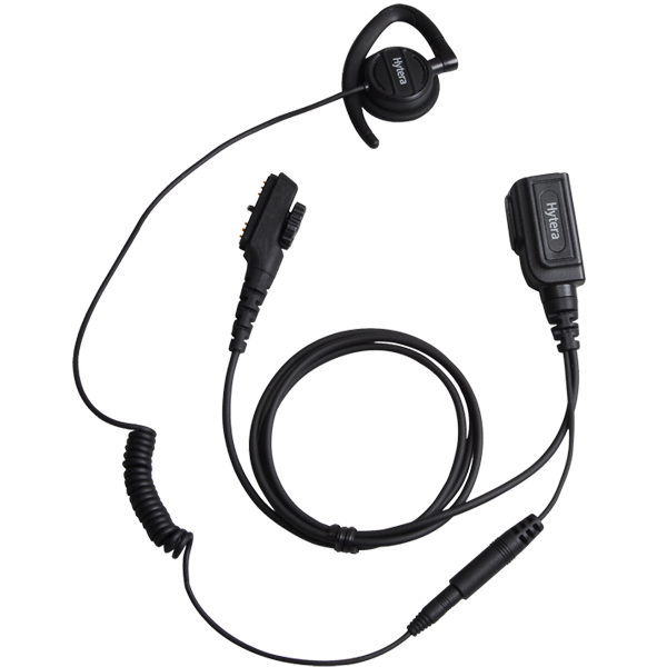 EHN17 – Swivel Style Detachable Earpiece with In-line PTT and Microphone (Black)