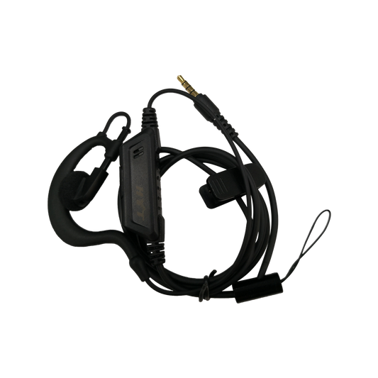 EHS24 – C-style earpiece with inline PTT (black)