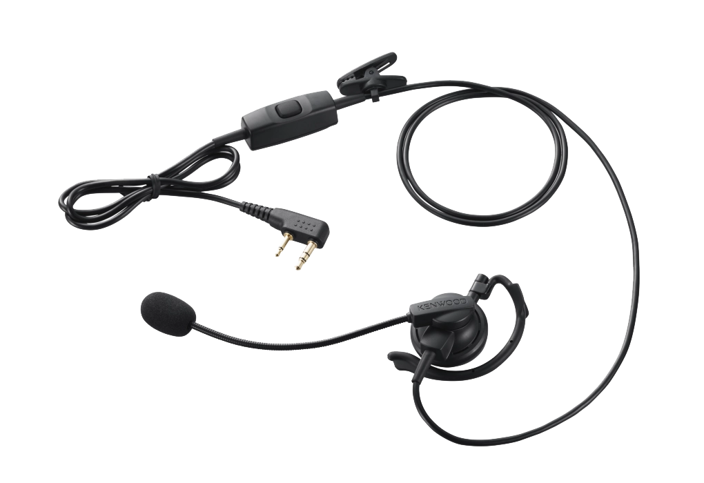 Kenwood KHS-35F Boom Microphone with “D” Earpiece and PTT