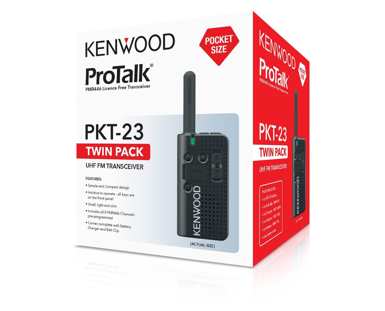 KENWOOD PKT-23 TWO WAY RADIO TWIN PACK