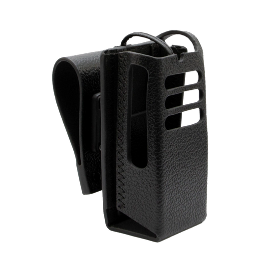 PMLN8665A – Motorola Solutions Hard Leather Carry Case with 3 Inch Swivel Belt Loop for R5 NKP