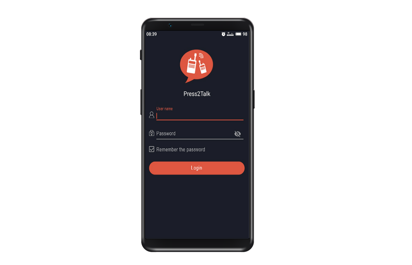 Press2Talk Smartphone Android IOS App