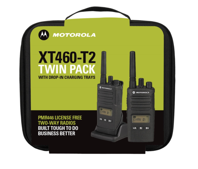Motorola XT460 T2 License Free Two-Way Radio Twin Pack